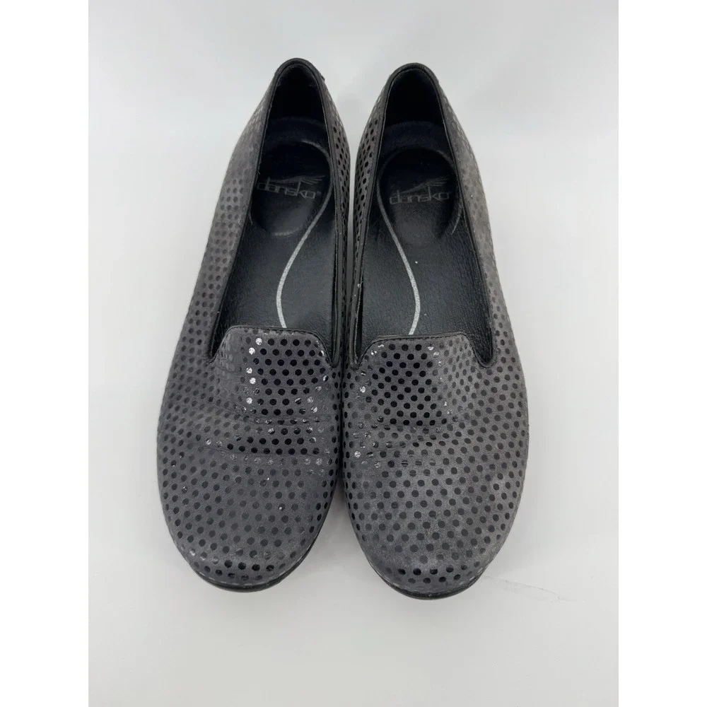 Dansko‎ Olivia Slip On Shimmer Polka Dot Flats Loafers Women's Size 39 US 8.5